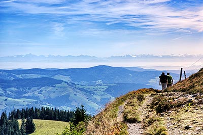 Wanderung auf dem Belchen mit Alpenpanorama